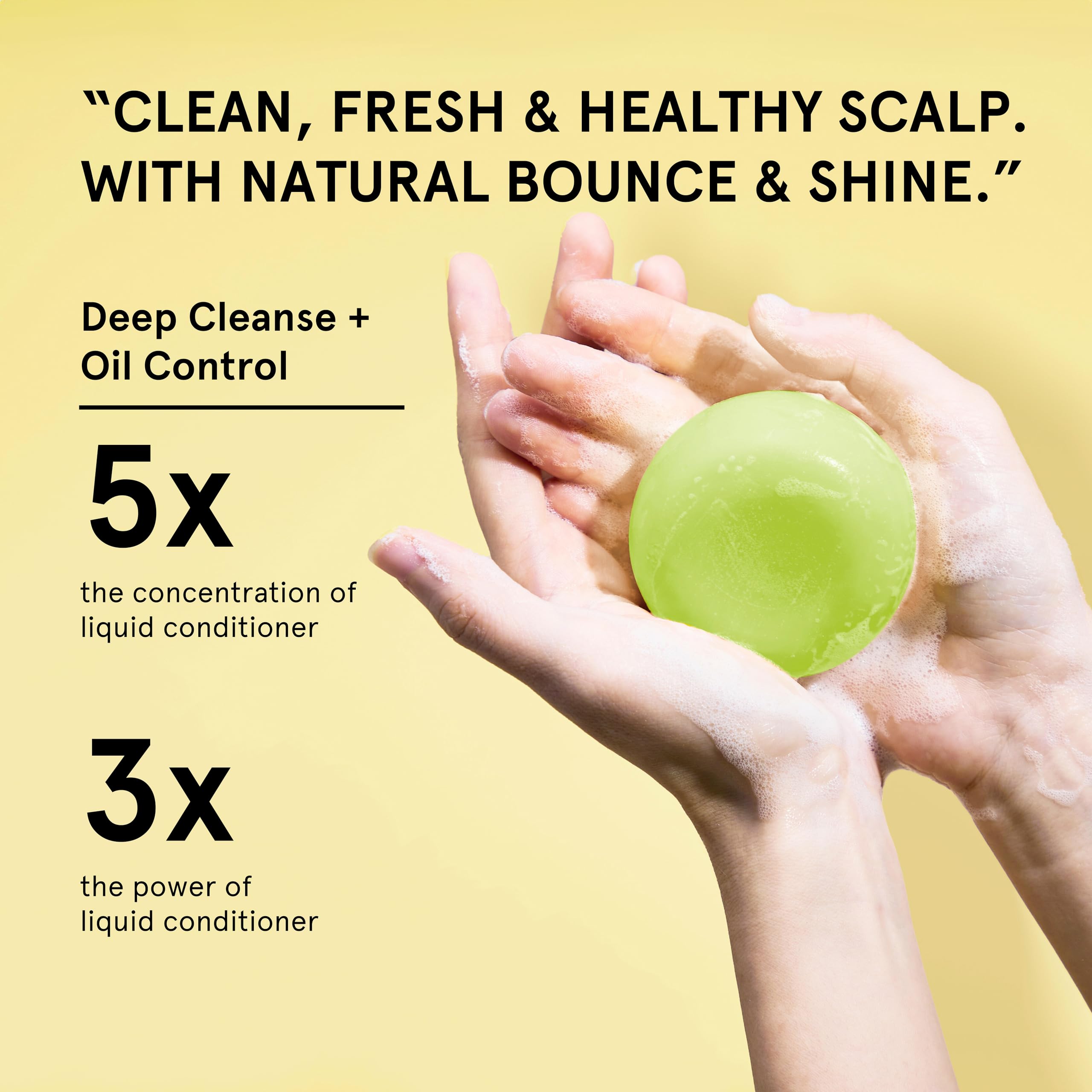 Leafinty Conditioner Bar for Oily Hair- Sulfate Free, Natural, Sustainable, Zero Waste,100g (Pack of 1, up to 75 uses)